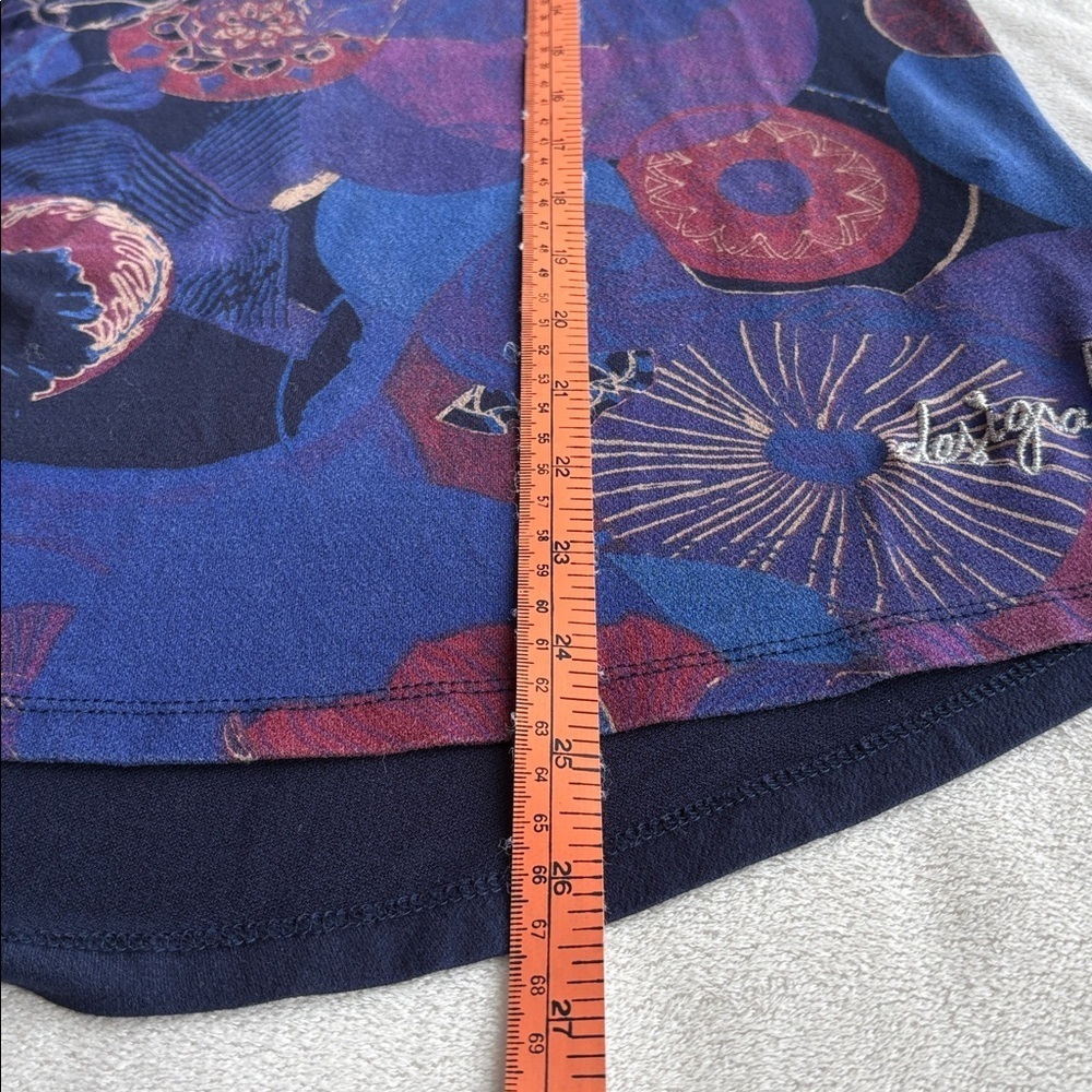 DESIGUAL Long Sleeve Top - Blue and Purple Floral - Picture 11 of 11